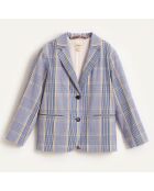 Veste blazer Chick en Coton mélangé à carreaux grise