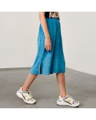 Jupe midi Mona en Coton mélangé bleue