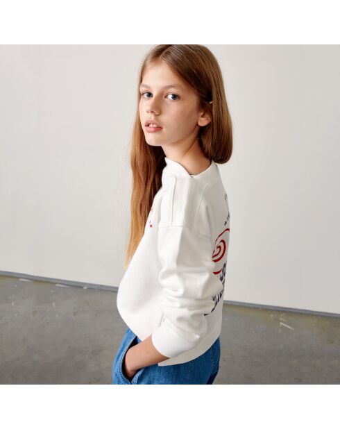 Sweat Biba en Coton blanc