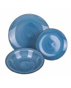 Set de vajilla azul Baita Acqua - 18 piezas