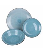 Set de vajilla azul Baita Acqua - 18 piezas