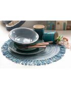 Set de vajilla azul Baita Acqua - 18 piezas