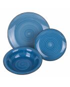 Set de vajilla azul Baita Acqua - 18 piezas