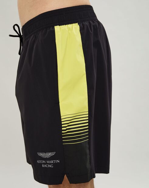 Short de Bain Aston Martin Racing fluo noir
