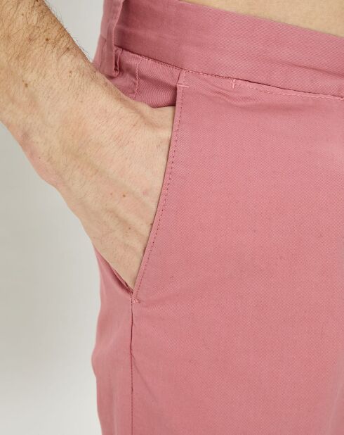 Pantalon chino Milleraie rose moyen