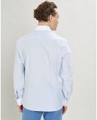 Chemise Slim Fit à fines rayures bleue