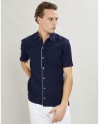 Chemise texturée Slim Fit rib gorg bleu marine