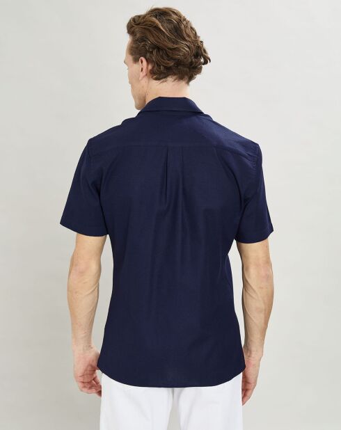 Chemise texturée Slim Fit rib gorg bleu marine