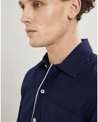 Chemise texturée Slim Fit rib gorg bleu marine