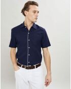 Chemise texturée Slim Fit rib gorg bleu marine