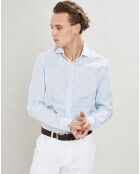 Chemise Slim Fit à rayures & points bleu clair