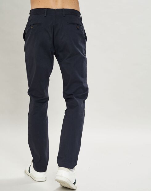 Pantalon chino Kensington uni bleu marine