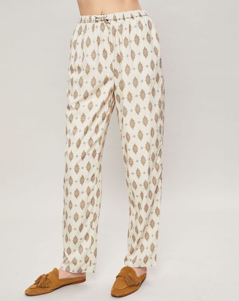 Pantalon Kilim imprimé beige