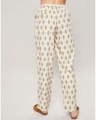 Pantalon Kilim imprimé beige