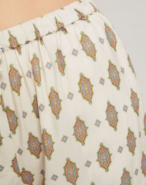 Pantalon Kilim imprimé beige