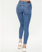 Jean taille haute Skinny bleu