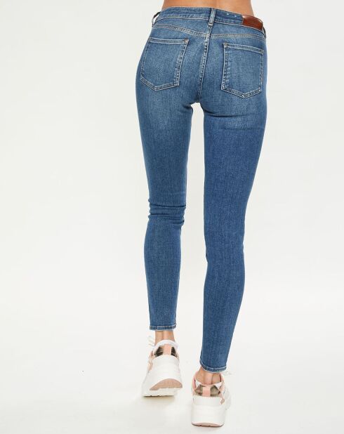 Jean bohemienne taille haute Skinny bleu moyen