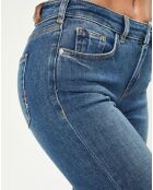 Jean bohemienne taille haute Skinny bleu moyen