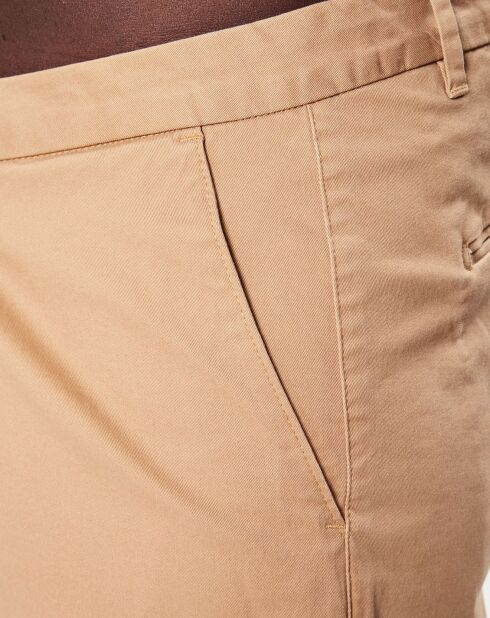 Pantalon chino Slim Fit Stuart uni stretch beige