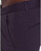 Pantalon chino Slim Fit Stuart uni stretch bleu marine