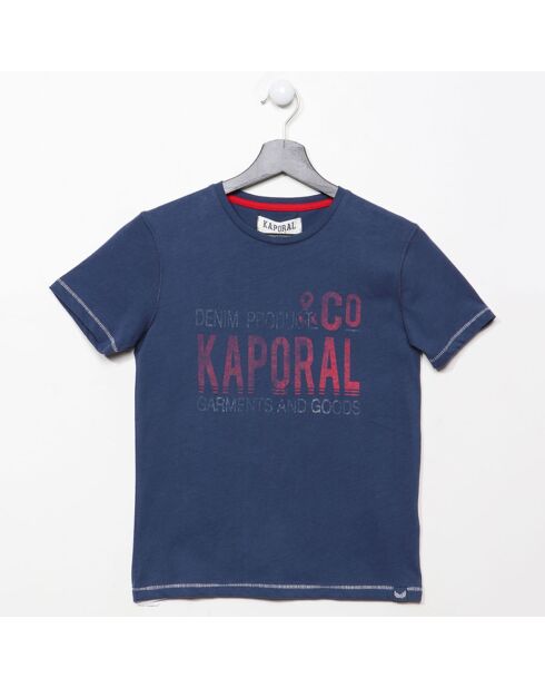 T-Shirt en Coton à logo vintage bleu foncé