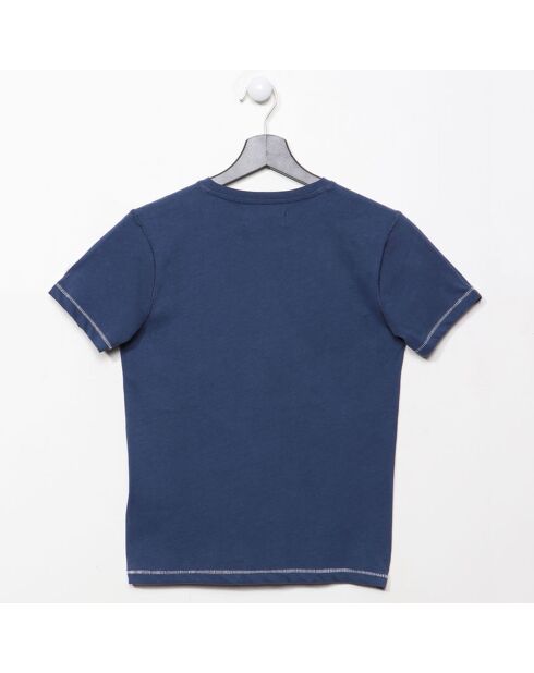 T-Shirt en Coton à logo vintage bleu foncé
