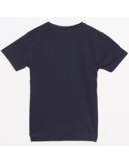 T-Shirt en Coton à logo effet usé bleu marine