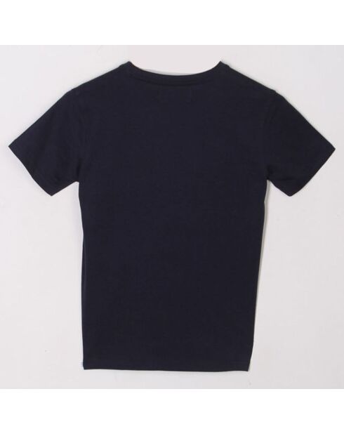 T-Shirt en Coton à logo bleu marine