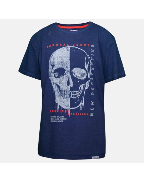 T-Shirt en Coton Manches Courtes bleu marine