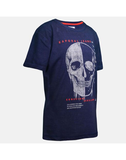 T-Shirt en Coton Manches Courtes bleu marine