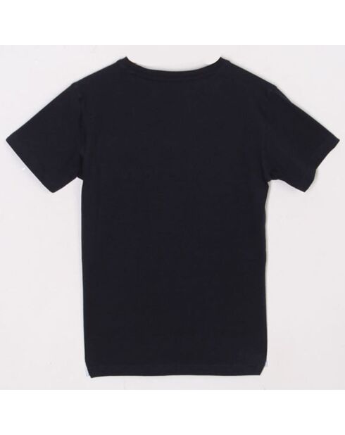 T-Shirt en Coton à logo embossé bleu marine