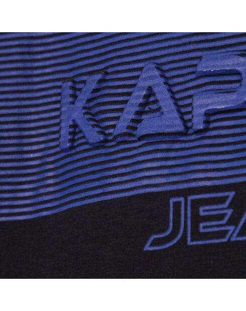 T-Shirt en Coton à logo embossé bleu marine