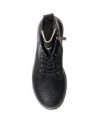 Boots en Cuir Liam irrisées noires - Talon 5 cm