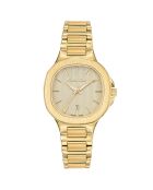 Montre Femme en Acier Quartz Evasion  dorée