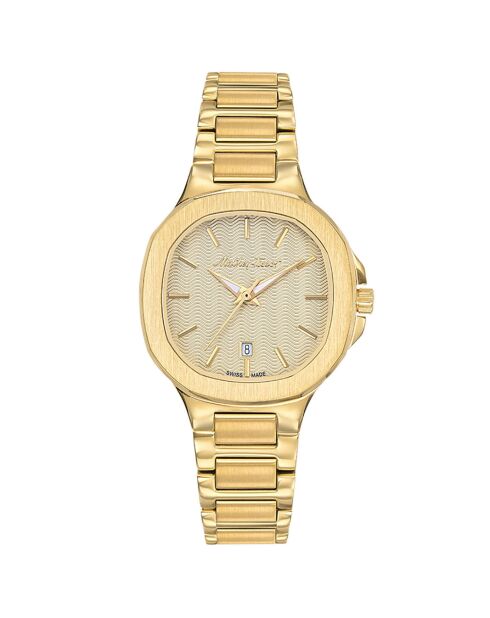 Montre Femme en Acier Quartz Evasion  dorée