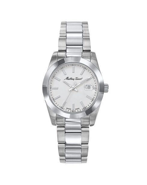Montre Femme Quartz en Acier Mathy I  argentée