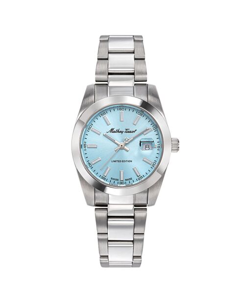 Montre Femme Quartz en Acier Mathy Sunray argentée