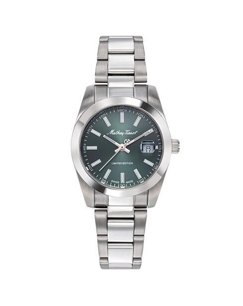 Montre Femme Quartz en Acier Mathy Sunray argentée