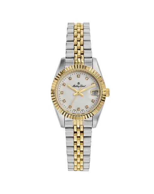 Montre Femme en Acier Quartz  Mathy II argenté/doré