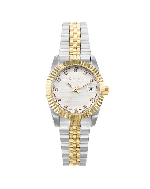 Montre Femme en Acier Quartz  Mathy III  argenté/doré