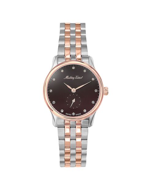 Montre Femme en Acier Quartz  Edmond Métal argenté /doré rose
