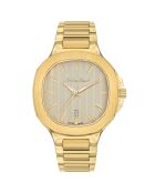 Montre Homme Quartz en Acier Evasion dorée