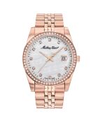 Montre Femme en Acier Quartz Mathy IV  doré rose