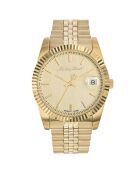 Montre Mixte Quartz en Acier Mathy III dorée