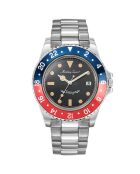 Montre Homme en Acier Mathy Vintage Quartz argentée