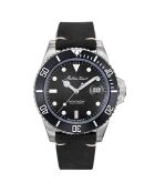 Montre Homme en Cuir Mathy Vintage Quartz noire