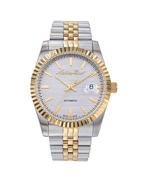 Montre Homme Automatique en Acier Mathy III argenté/doré