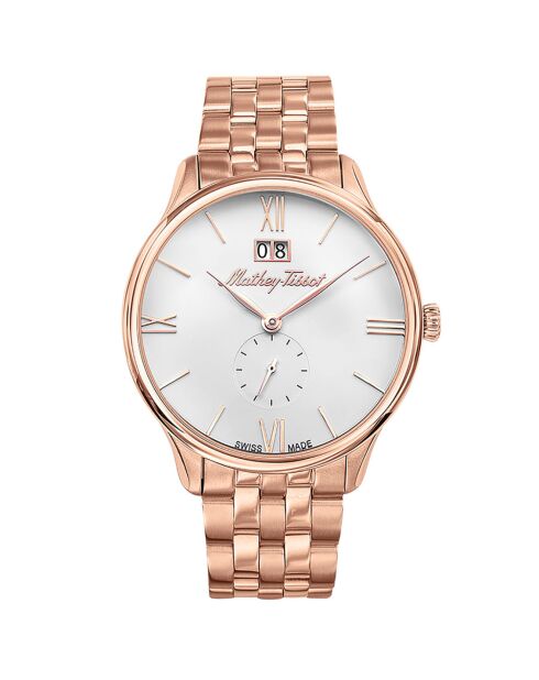 Montre Femme en Acier Quartz  Edmond Metal  doré rose