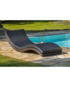 2 tumbonas de chocolate CANCUN apilables - 190x62x47 cm