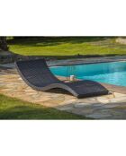 2 tumbonas de chocolate CANCUN apilables - 190x62x47 cm